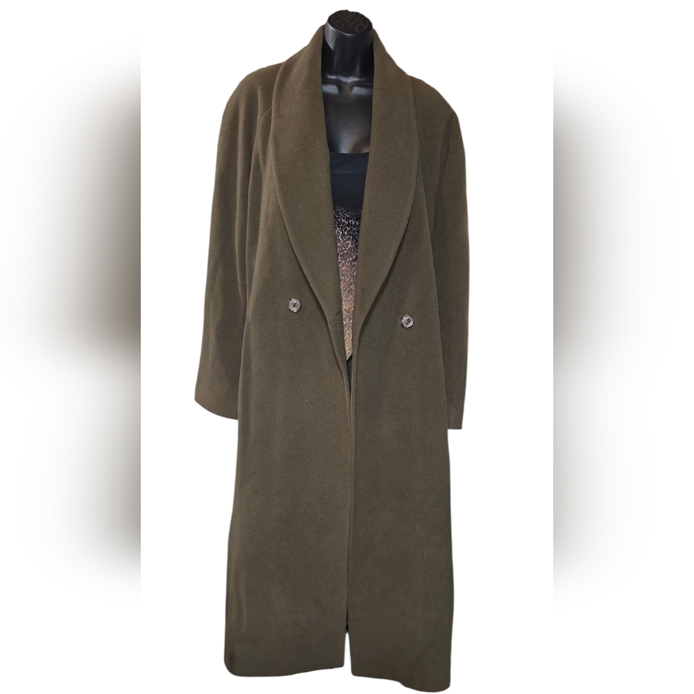 Kristen Blake Brown Double-Breasted Wool-cashmere Blend Women's Coat Size 16